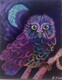 Pink owl blue moon